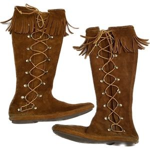 Vintage Minnetonka Moccasins Knee High Boots